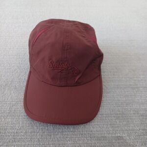 Sprints Running Hat Cap Mens OS Burgundy Strap Back Adjustable Lightweight Logo